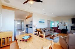 Beachfront home with ocean facing deck and ocean views throughout modern kitchen - Image 4