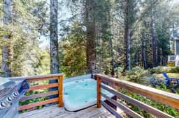 Wonderful coastal escape in the trees with private hot tub and fast WiFi dogs OK - Image 3