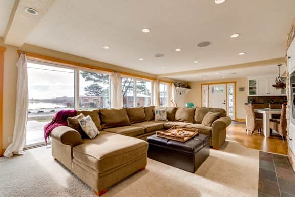 Lakefront home with furnished deck firepit and amazing views walk to the beach - Image 3