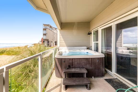 Oceanfront Villa with WiFi Private Hot Tub Balconies Beach Access and Game Room - Image 3