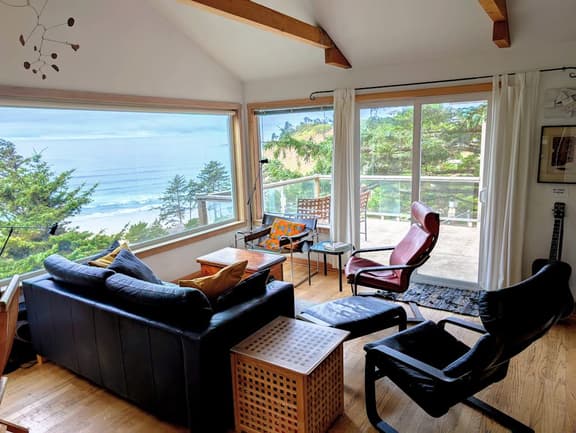 Airy Beach Home with Two Decks Ocean Views Close to Beach Access - Image 1