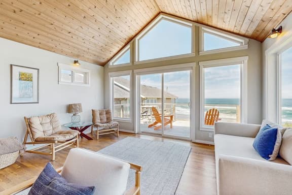 Bella Beach home with ocean view gas fireplace beach access and private hot tub - Image 1